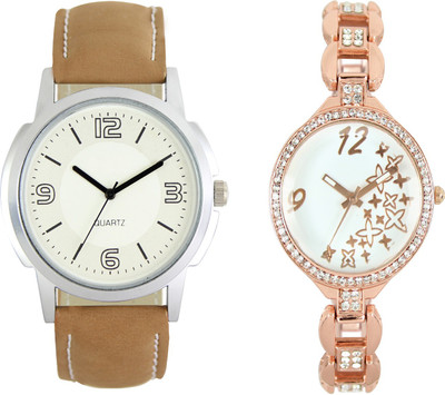 Shocknshop LR16_210 Designer Analog Chain Strap Couple Watch - For Men & Women