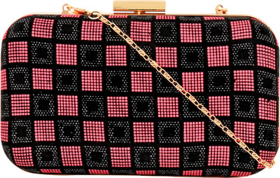 Berrypeckers Casual, Party Black, Pink Clutch