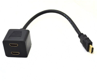 Microware 1080p HDMI Male to Dual HDMI Female Adapter Splitter Black HDMI Cable(Compatible with PC, Laptop, DVD, Black)
Microware 1080p HDMI Male to Dual HDMI Female Adapter Splitter Black HDMI Cable(Compatible with PC, Laptop, DVD, Black)