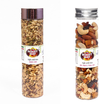 Roast Way Roastway Foods Seed Mix and Dry Fruit Trail Mix Roasted Namkeen and Snack Food (Weight 300Gm) Combo(500)
Roast Way Roastway Foods Seed Mix and Dry Fruit Trail Mix Roasted Namkeen and Snack Food (Weight 300Gm) Combo(500)