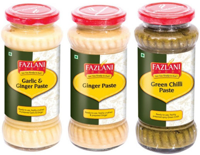 Fazlani Foods Ready To Eat 3 in 1 Ginger Garlic + Ginger + Green Chilli Paste 300 g
Fazlani Foods Ready To Eat 3 in 1 Ginger Garlic + Ginger + Green Chilli Paste 300 g