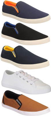 Chevit Combo Pack of 5 Casual & Sports Shoes (Loafers Shoes) Slip On Sneakers For Men(Multicolor, Blue;black;white & tan
Chevit Combo Pack of 5 Casual & Sports Shoes (Loafers Shoes) Slip On Sneakers For Men(Multicolor, Blue;black;white & tan
