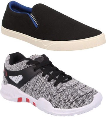 Pexlo Combo Pack of 2 Casual & Sports Shoes (Loafers Shoes) Walking Shoes For Men(Grey, Black
Pexlo Combo Pack of 2 Casual & Sports Shoes (Loafers Shoes) Walking Shoes For Men(Grey, Black