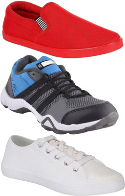 Pexlo Combo Pack of 3 Casual & Sports Shoes (Loafers & Sneakers Shoes) Running Shoes Slip On Sneakers For Men(Multicolor, Red;grey & white
Pexlo Combo Pack of 3 Casual & Sports Shoes (Loafers & Sneakers Shoes) Running Shoes Slip On Sneakers For Men(Multicolor, Red;grey & white