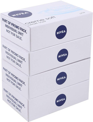 Nivea NiveaCreme Soft Creme Soap, 125g (Pack of 4)(500 g, Pack of 4)