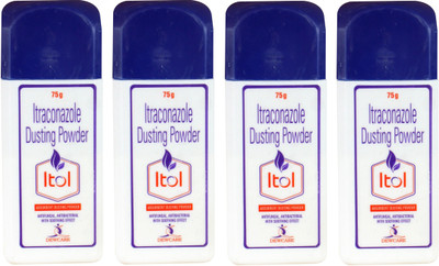 Itol Itraconazole Dusting Powder (4 X 75 gm , Pack of 4)(300 g)