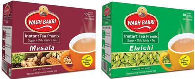 Waghbakri INSTANT TEA PREMIX ELAICHI & MASALA 140g (1 UNITS EACH) COMBO PACK Cardamom Black Tea Bags(140 g, Box)
Waghbakri INSTANT TEA PREMIX ELAICHI & MASALA 140g (1 UNITS EACH) COMBO PACK Cardamom Black Tea Bags(140 g, Box)