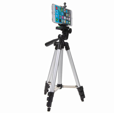 BUY SURETY Tripod-3110 with Holder Mount For Smartphones Portable Adjustable Aluminum Lightweight Camera Stand, Three-Dimensional Head & Quick Release Plate For Video Cameras,DSLR Tripod(Silver & Black, Supports Up to 1500 g)
BUY SURETY Tripod-3110 with Holder Mount For Smartphones Portable Adjustable Aluminum Lightweight Camera Stand, Three-Dimensional Head & Quick Release Plate For Video Cameras,DSLR Tripod(Silver & Black, Supports Up to 1500 g)