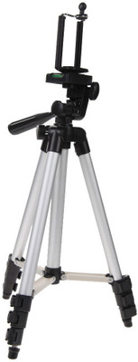 Blue Birds Tripod-3110 with Holder Mount For Smartphones Portable Adjustable Aluminum Lightweight Camera Stand, Three-Dimensional Head & Quick Release Plate For Video Cameras,DSLR Tripod(Silver & Black, Supports Up to 1500 g)
Blue Birds Tripod-3110 with Holder Mount For Smartphones Portable Adjustable Aluminum Lightweight Camera Stand, Three-Dimensional Head & Quick Release Plate For Video Cameras,DSLR Tripod(Silver & Black, Supports Up to 1500 g)