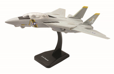 New-Ray Skypilot F-14 TOMCAT Plane with PLASTIC STAND(White)