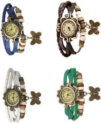Mettle Combo Latest Fancy Leather Hand Knit Vintage Watches Dress Bracelet Women Girls Ladies Clover Pendant Retro ( Pack Of 4 )MT-60 Watch - For Women
Mettle Combo Latest Fancy Leather Hand Knit Vintage Watches Dress Bracelet Women Girls Ladies Clover Pendant Retro ( Pack Of 4 )MT-60 Watch - For Women