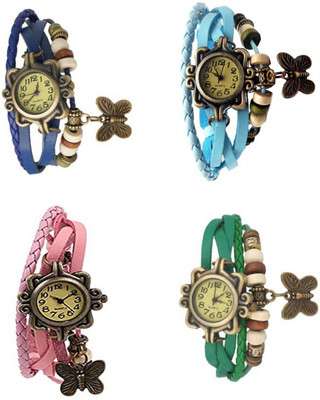 Mettle Combo Latest Fancy Leather Hand Knit Vintage Watches Dress Bracelet Women Girls Ladies Clover Pendant Retro ( Pack Of 4 )MT-62 Watch - For Women
Mettle Combo Latest Fancy Leather Hand Knit Vintage Watches Dress Bracelet Women Girls Ladies Clover Pendant Retro ( Pack Of 4 )MT-62 Watch - For Women