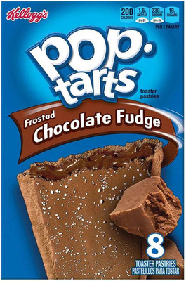 Kellogg's Pop Tarts Toaster Pastries, Frosted Chocolate Fudge, 8 pack - 416g(416 g, Box)
Kellogg's Pop Tarts Toaster Pastries, Frosted Chocolate Fudge, 8 pack - 416g(416 g, Box)
