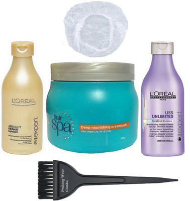 Pro longwear combo Hair Brush,L'oreal Absolut Repair Shampoo,Deep Nourishing Creambath Spa,Liss Unlimited Shampoo,Nova Beauty 2 in 1 Hair Straight Curler,Shower Cap(Set of 5)
Pro longwear combo Hair Brush,L'oreal Absolut Repair Shampoo,Deep Nourishing Creambath Spa,Liss Unlimited Shampoo,Nova Beauty 2 in 1 Hair Straight Curler,Shower Cap(Set of 5)