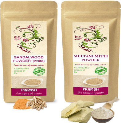 PRAMSH Premium Quality White Sandalwood 200gm & Multani Mitti 200gm Powder Combo(400 g)
PRAMSH Premium Quality White Sandalwood 200gm & Multani Mitti 200gm Powder Combo(400 g)