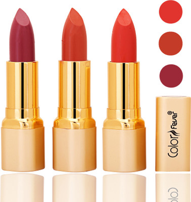 Color Fever lipstick with Vitamin E, Enriched soft and smooth matte(mauve, brick orange, orange, 12 g)
Color Fever lipstick with Vitamin E, Enriched soft and smooth matte(mauve, brick orange, orange, 12 g)