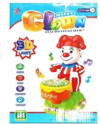 My Online Retail Battery Operated Joker Beat The Drum Happily with Light, Music and Go Action(Multicolor)
My Online Retail Battery Operated Joker Beat The Drum Happily with Light, Music and Go Action(Multicolor)