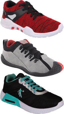 Chevit Combo Pack of 3 Sports Shoes Running Shoes For Men(Multicolor, Red;grey & black
Chevit Combo Pack of 3 Sports Shoes Running Shoes For Men(Multicolor, Red;grey & black