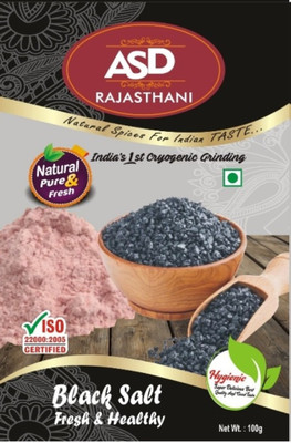 ASD Rajasthani Black Salt 100g - Pack of 10pcs(10 x 10 g)