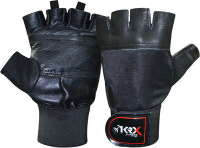 KRX K-101 With Wrist Support Gym & Fitness Gloves (L, Black)