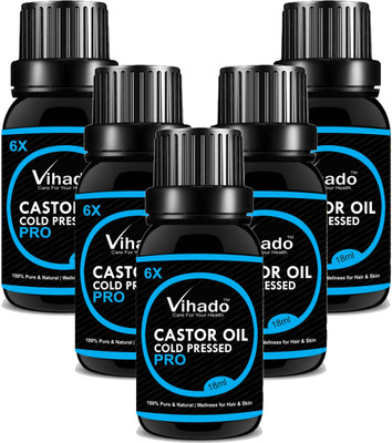 VIHADO 6x PRO Cold Pressed Castor Oil For Hair and Skin Hair Oil (18 gm) (Pack of 5)(18 ml)
VIHADO 6x PRO Cold Pressed Castor Oil For Hair and Skin Hair Oil (18 gm) (Pack of 5)(18 ml)