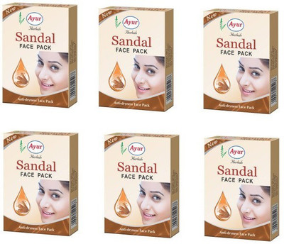 ayur sandal face pack (pack of 6)(150 g)