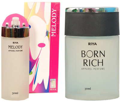 Riya Melody Pink Apparel 30ml Perfume With Born Rich Apparel Perfume - 30 ml(For Men & Women)