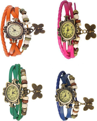 Mettle Combo Latest Fancy Leather Hand Knit Vintage Watches Dress Bracelet Women Girls Ladies Clover Pendant Retro ( Pack Of 4 )MT-161 Watch - For Women
Mettle Combo Latest Fancy Leather Hand Knit Vintage Watches Dress Bracelet Women Girls Ladies Clover Pendant Retro ( Pack Of 4 )MT-161 Watch - For Women