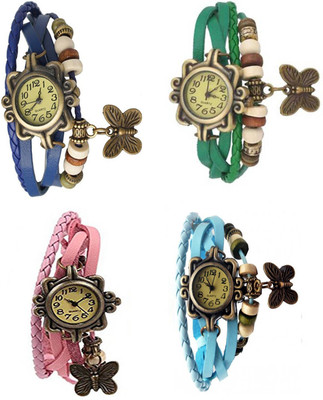 Mettle Combo Latest Fancy Leather Hand Knit Vintage Watches Dress Bracelet Women Girls Ladies Clover Pendant Retro ( Pack Of 4 )MT-121 Watch - For Women
Mettle Combo Latest Fancy Leather Hand Knit Vintage Watches Dress Bracelet Women Girls Ladies Clover Pendant Retro ( Pack Of 4 )MT-121 Watch - For Women