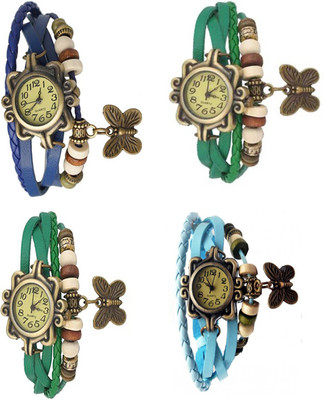 Mettle Combo Latest Fancy Leather Hand Knit Vintage Watches Dress Bracelet Women Girls Ladies Clover Pendant Retro ( Pack Of 4 )MT-120 Watch - For Women
Mettle Combo Latest Fancy Leather Hand Knit Vintage Watches Dress Bracelet Women Girls Ladies Clover Pendant Retro ( Pack Of 4 )MT-120 Watch - For Women