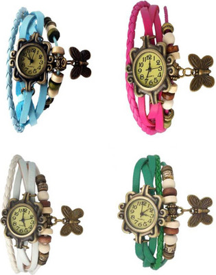 Mettle Combo Latest Fancy Leather Hand Knit Vintage Watches Dress Bracelet Women Girls Ladies Clover Pendant Retro ( Pack Of 4 )MT-124 Watch - For Women
Mettle Combo Latest Fancy Leather Hand Knit Vintage Watches Dress Bracelet Women Girls Ladies Clover Pendant Retro ( Pack Of 4 )MT-124 Watch - For Women