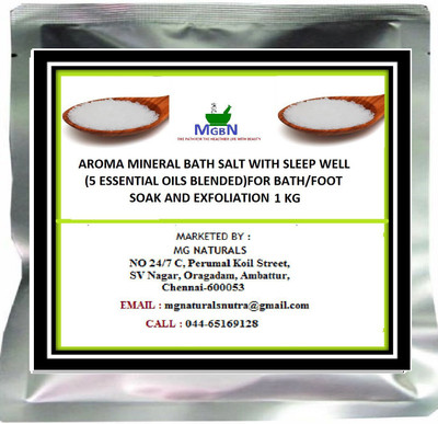 MGBN AROMA MINERAL BATH SALT WITH SLEEP WELL(5 ESSENTIAL OILS BLENDED)FOR BATH/FOOT SOAK AND EXFOLIATION 1 KG(1000 g)
MGBN AROMA MINERAL BATH SALT WITH SLEEP WELL(5 ESSENTIAL OILS BLENDED)FOR BATH/FOOT SOAK AND EXFOLIATION 1 KG(1000 g)