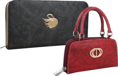Fillincart Casual, Formal, Party Black, Red Clutch