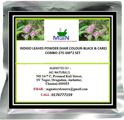 MGBN INDIGO LEAVES POWDER (HAIR COLOUR-BLACK & CARE) COMBO 275 GM*2 SET Hair Color(Black)
MGBN INDIGO LEAVES POWDER (HAIR COLOUR-BLACK & CARE) COMBO 275 GM*2 SET Hair Color(Black)