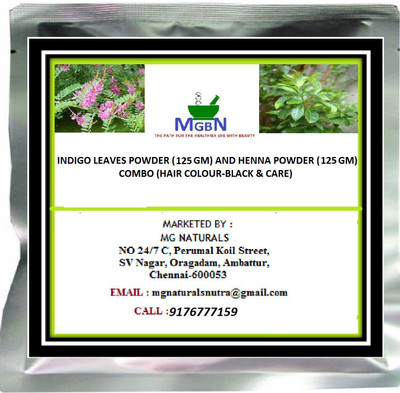 MGBN INDIGO LEAVES POWDER (125 GM) AND HENNA POWDER (125 GM) COMBO (HAIR COLOUR-BLACK & CARE) Hair Color(Black)
MGBN INDIGO LEAVES POWDER (125 GM) AND HENNA POWDER (125 GM) COMBO (HAIR COLOUR-BLACK & CARE) Hair Color(Black)