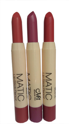 Menow Matic Lipstick Pack of 3 Shade-C(Multicolor)