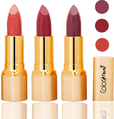 Color Fever lipstick with Vitamin E, Enriched soft and smooth 9 to 5 matte(peach, mauve, plum, 12 g)
Color Fever lipstick with Vitamin E, Enriched soft and smooth 9 to 5 matte(peach, mauve, plum, 12 g)