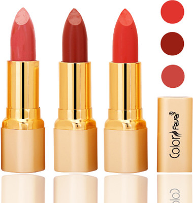 Color Fever lipstick with Vitamin E, Enriched soft and smooth 9 to 5 matte(peach, dry orange, orange, 12 g)
Color Fever lipstick with Vitamin E, Enriched soft and smooth 9 to 5 matte(peach, dry orange, orange, 12 g)