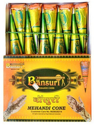 Bansuri Dhulan 10 Pc Pack Natural Mehendi(Pack of 10)