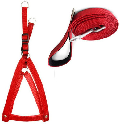 Furious3D Dog Harness & Leash(, Red