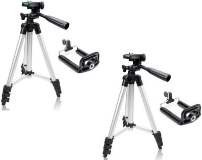 Syvo SET OF 2PC 3110 3Way Head Adjustable Aluminum 35cm To 102cm Extendable Camera-Tripod With Bracket And Bag Tripod (Silver, Supports Up to 1000 g) Tripod Kit(Silver, Supports Up to 1000 g)
Syvo SET OF 2PC 3110 3Way Head Adjustable Aluminum 35cm To 102cm Extendable Camera-Tripod With Bracket And Bag Tripod (Silver, Supports Up to 1000 g) Tripod Kit(Silver, Supports Up to 1000 g)
