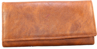 SKOLL Women Casual Tan Artificial Leather Wallet(15 Card Slots), Brown