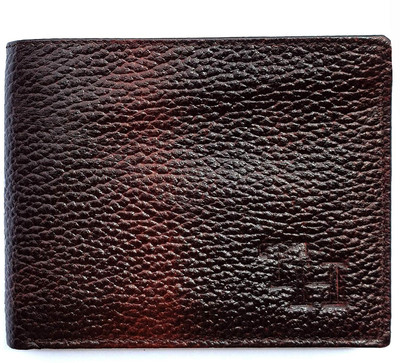 TannedHides Men Casual Brown Genuine Leather Wallet(6 Card Slots)