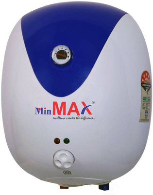 MinMAX 25 L Storage Water Geyser(White-Blue, Ovel Stainless Steel Tank)