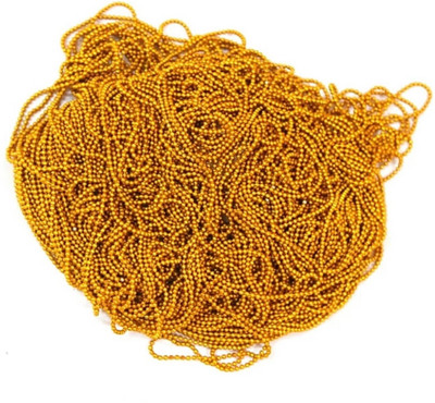 Medonna shoppe Ball chain, Line bead chain for jewellery making, jewellery decoration, 1.5mm size, Gold Color, pack of 25 mtrs
Medonna shoppe Ball chain, Line bead chain for jewellery making, jewellery decoration, 1.5mm size, Gold Color, pack of 25 mtrs