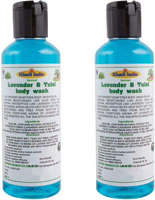 Khadi India Santosh Lavender & Tulsi Body Wash (210 ml)(210 ml, Pack of 2)
