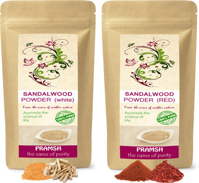 PRAMSH Premium Quality White Sandalwood 200gm & Red Sandalwood 100gm Powder Combo(300 g)
PRAMSH Premium Quality White Sandalwood 200gm & Red Sandalwood 100gm Powder Combo(300 g)