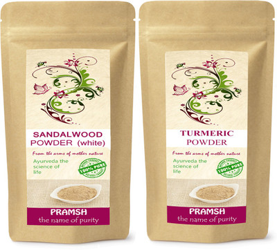 PRAMSH Premium Quality White Sandalwood 100gm & Kasturi Turmeric 400gm Powder Combo(500 g)
PRAMSH Premium Quality White Sandalwood 100gm & Kasturi Turmeric 400gm Powder Combo(500 g)