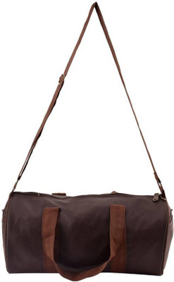 Snipper Leatherite Duffle Gym Bag(Brown, Kit Bag), Dark brown