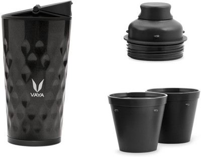 Vaya Drynk Shiny Black Vacuum Insulated water bottle with Sipper Lid and Gulper Lid - 350 ml Sipper(Pack of 1, Black)
Vaya Drynk Shiny Black Vacuum Insulated water bottle with Sipper Lid and Gulper Lid - 350 ml Sipper(Pack of 1, Black)